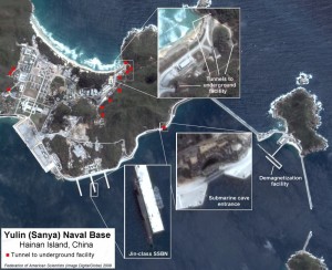 Yulin (Sanya) Naval Base on Hainan Island. Image: FAS