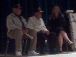 Photo I snapped from my Blackberry of Mr. McLendon (l) and Mr. Buckett (r) during Q&A session.